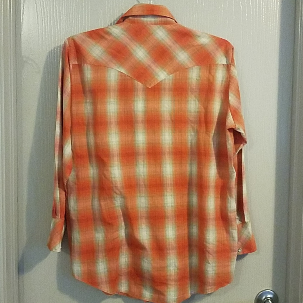 VINTAGE Rockabilly Western dress shirt sz XL VINTAGE =LANDMAN, YELLOWSTONE STYLE - Picture 5 of 5
